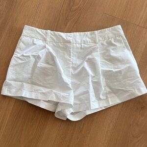Zara High Waist White Women's Shorts